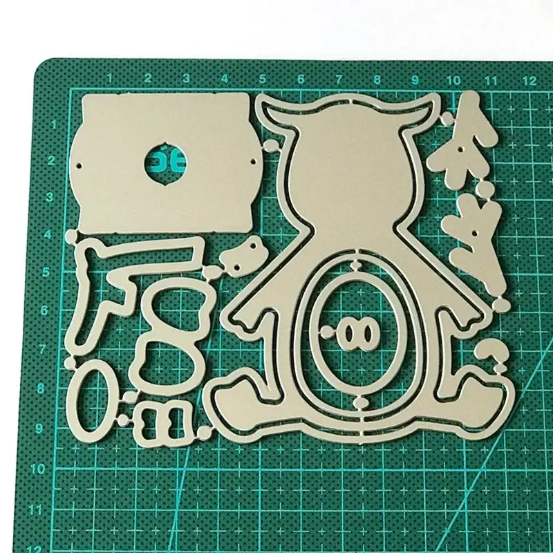 R66A Christmas Reindeer Chocolate Metal Cutting Dies stencil DIY อัลบั้มอัลบั้มการทำอัลบั้ม