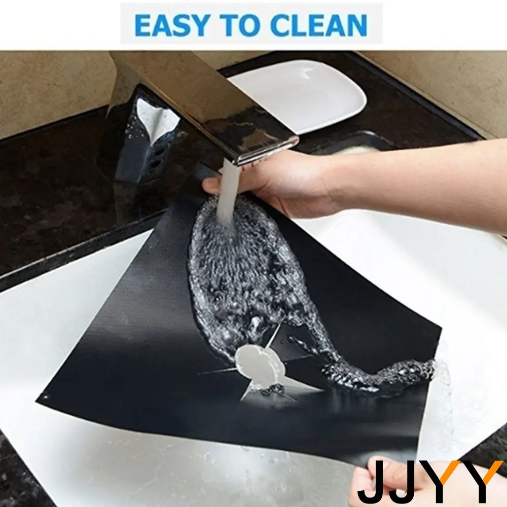 JJYY 1/2/4Pcs Universal Stove Burner Covers Protector Sheets Oven Liner Protector Reusable Stovetop Protector