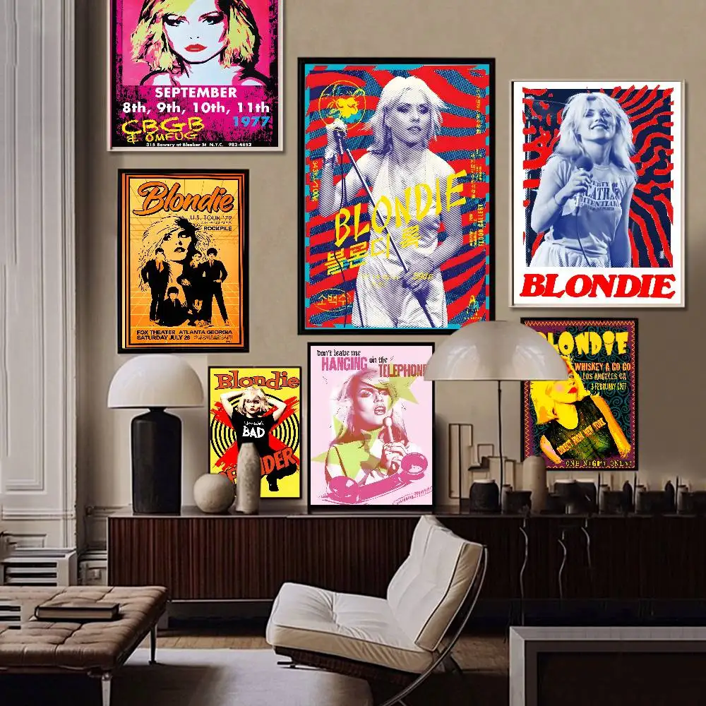 Punk Band B-BlondieS DIY Sticky Poster Waterproof Paper Stic