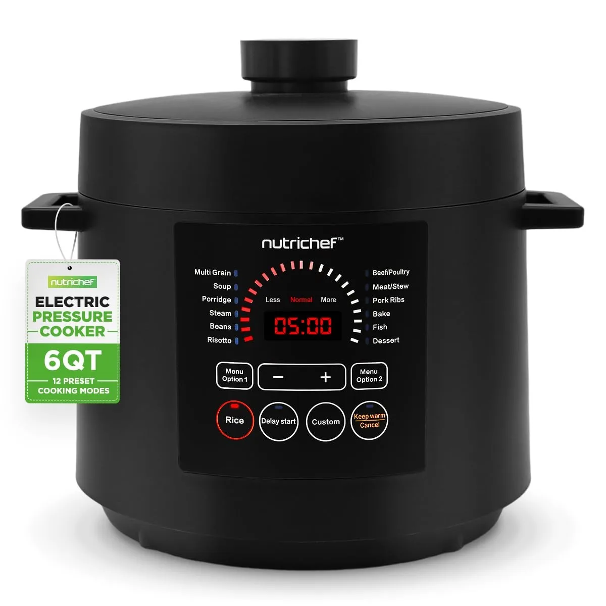 

6 Quart Capacity- Cook, Bake, Steam - Black