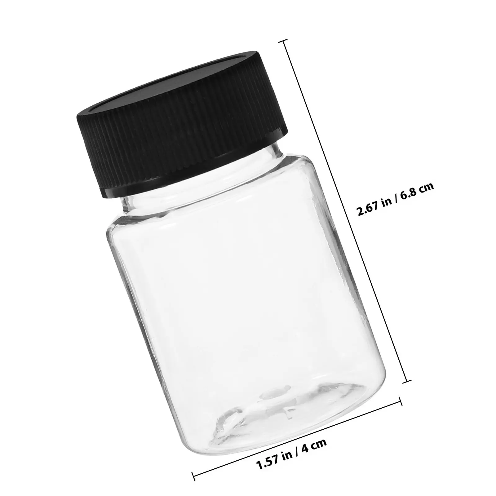 12Pcs 50Ml Sampling Bottles Wide Mouth Pet Plastic Empty Refillable Leakproof Bottles Caps for Lab Samples Water