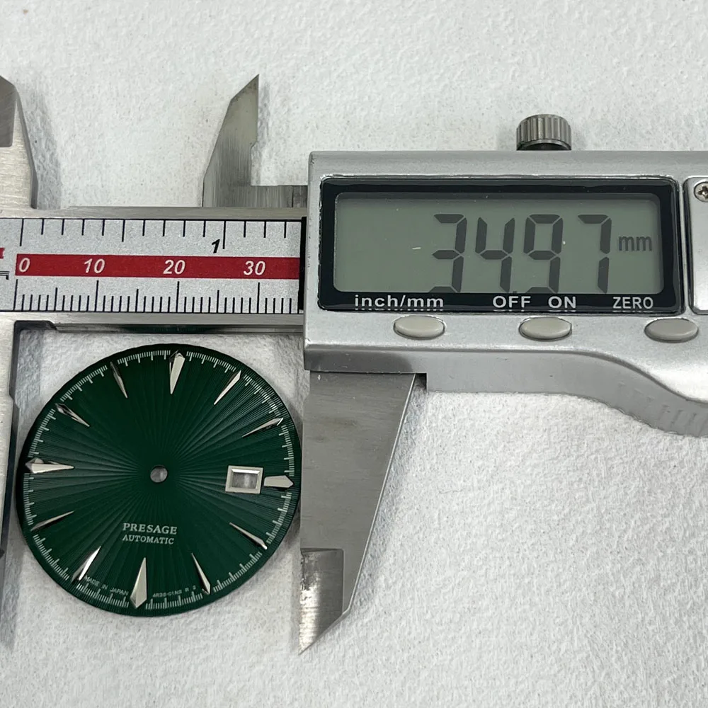 35mm PRESAGE dial nh35 with watch hands leather strap for replacing watch case mod fit NH35 automatic movement SRPB43J1 SRPD37J1 - Image 4
