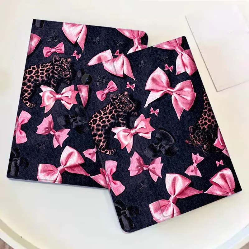 

Love leopard print bow Tablet Case For Samsung Galaxy Tab A A7 A8 A9 A11 S6 S11 Lite Plus 10.1 10.4 10.5 Inch