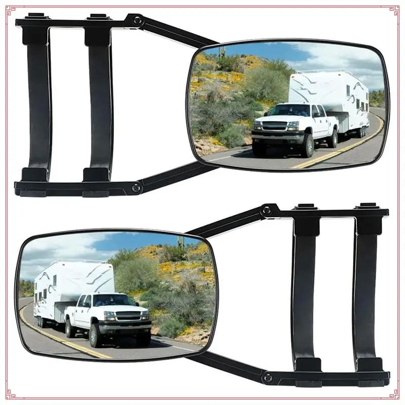 

Universal Towing Mirrors For Towing 360° Rotation Adjustable Towing Mirror, Black 2PCS