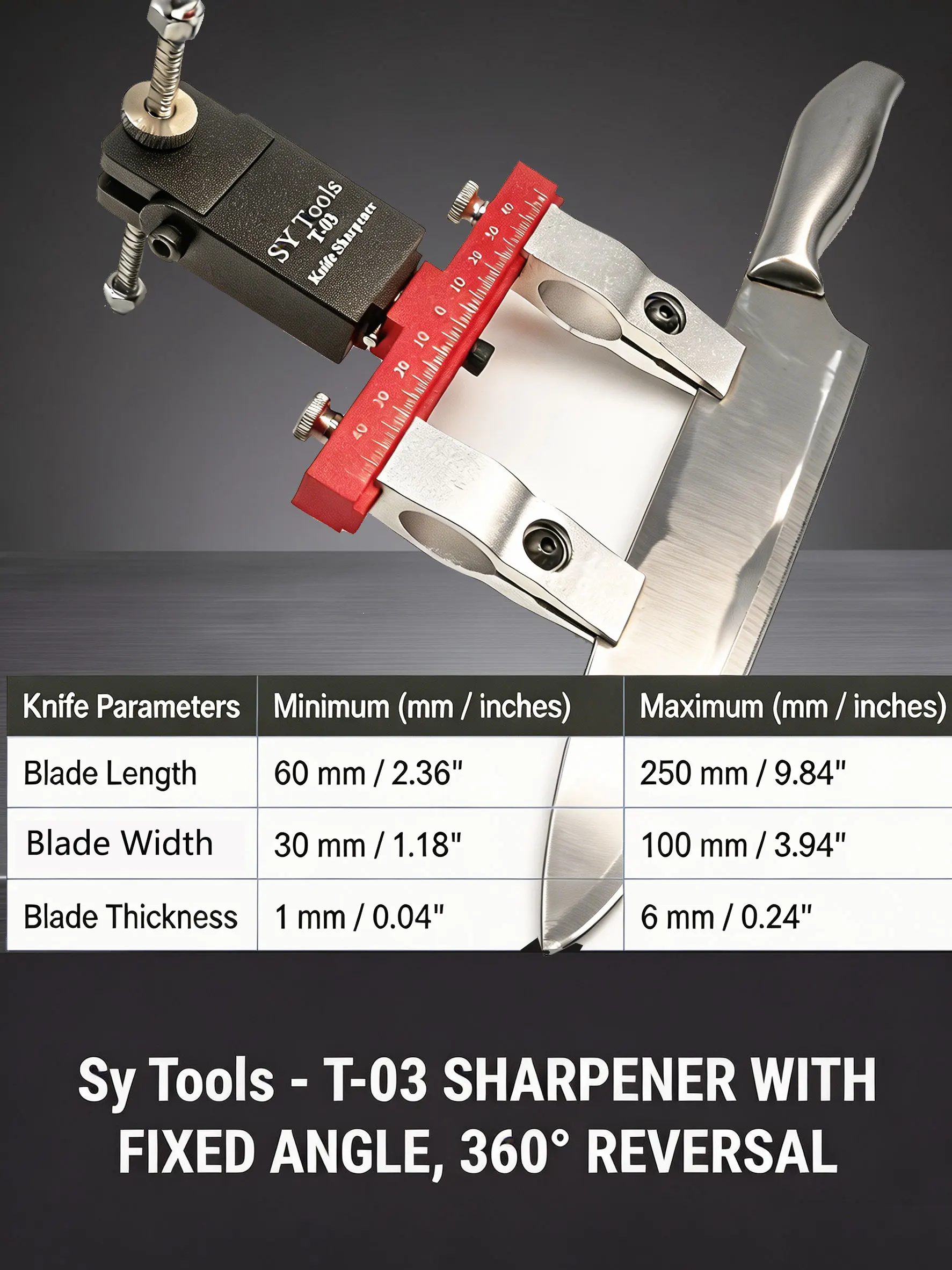 /Y-01 Universalklemme für die Befestigung von Messern in Festwinkel-Schärfsystemen Ruixin Pro/Sy Tools/Tsprof/Xarilk – Detail 21