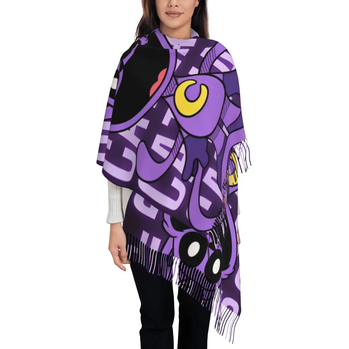 

Customized Printed Funny Smiling Critters Catnap Scarf Men Women Winter Warm Scarves Lover Dogday Meme Shawl Wrap