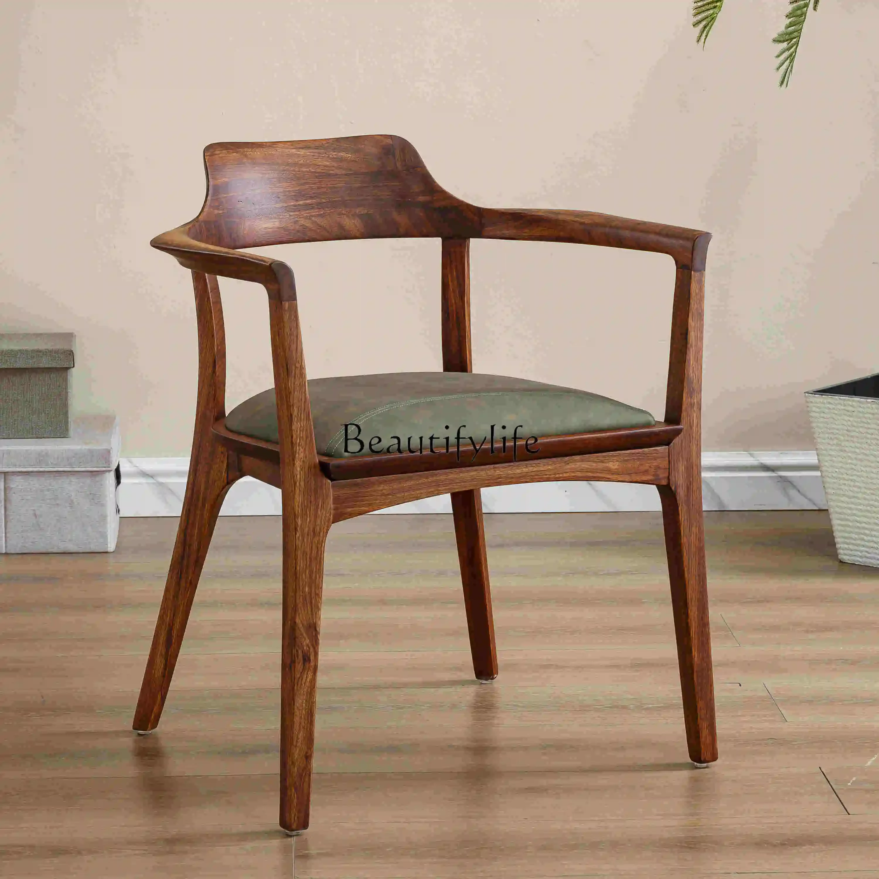 

ls 18Home Backrest Dining Chair Simple Modern Living Room Tea Room Office Tea Table Chair