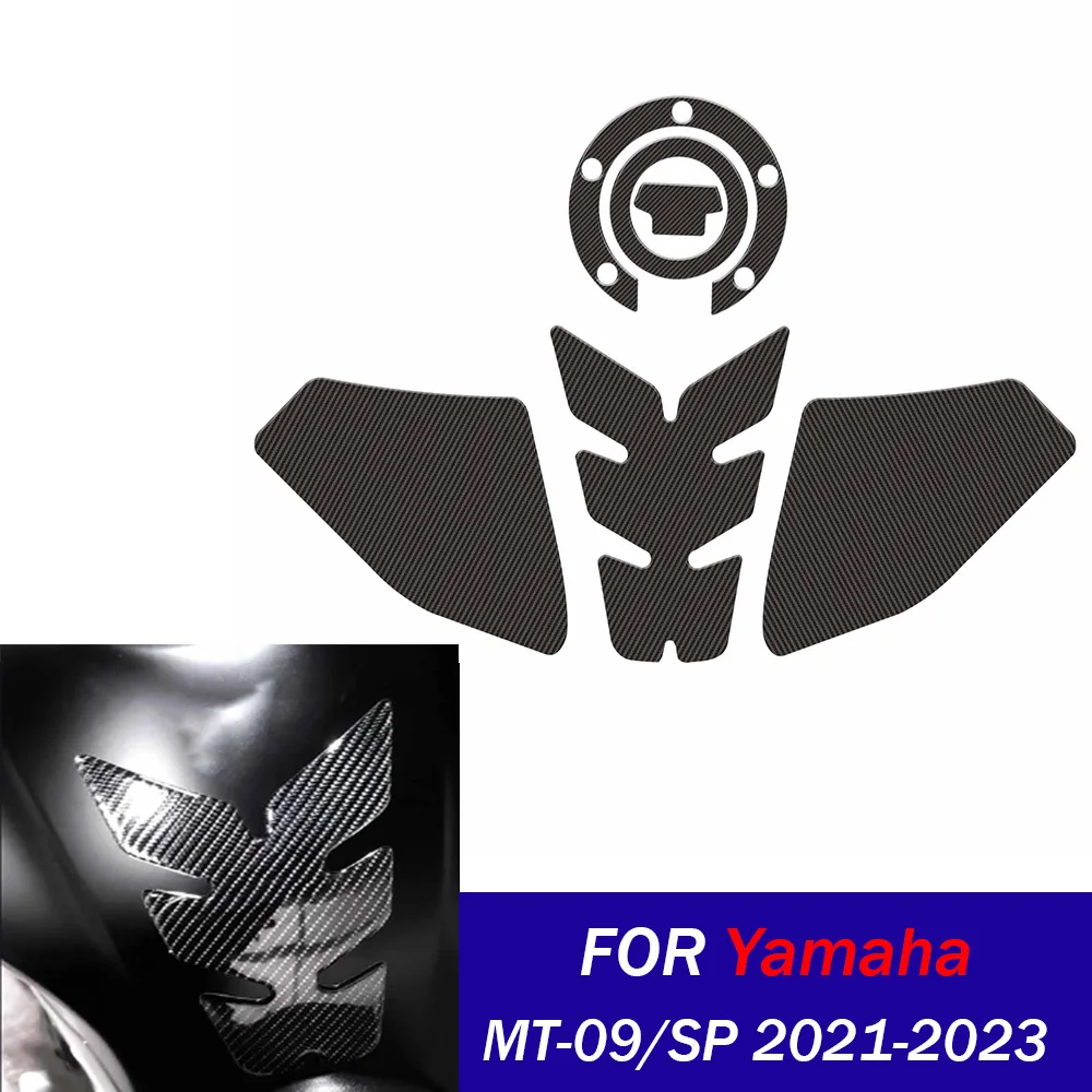 

﻿ Защитная накладка на бак мотоцикла для Yamaha MT-09 SP 2021-2023, масляные наколенники, матовые противоскользящие наклейки, аксессуары ﻿ ﻿