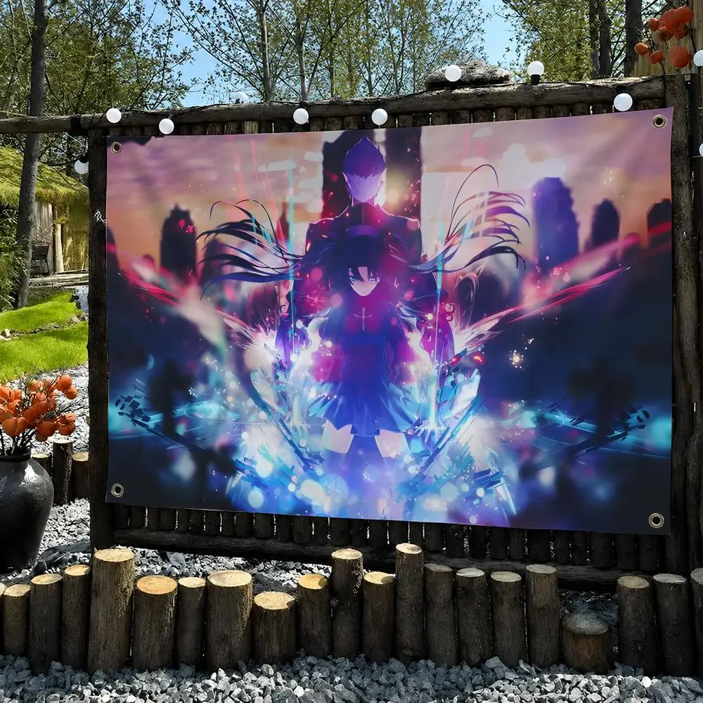 Fate S-Stay Night U-unlimited Blade Works Flags Wall Hanging Outdoor Garage Room Decorative Fashion Gift Background