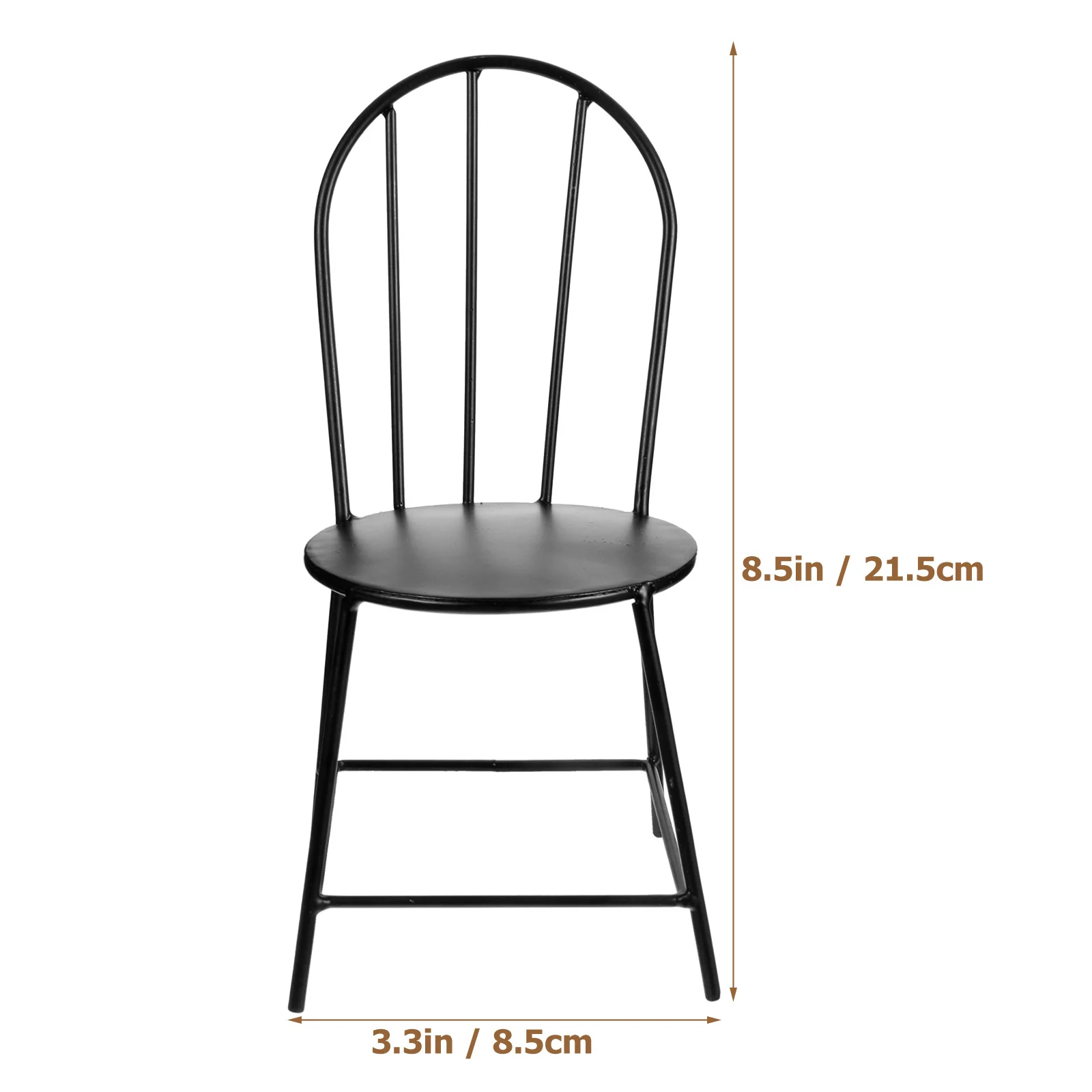 Adorável mini cadeira de ferro casa delicada móveis decorativos ornamento desktop prop artesanato realista leve acessório de jogo