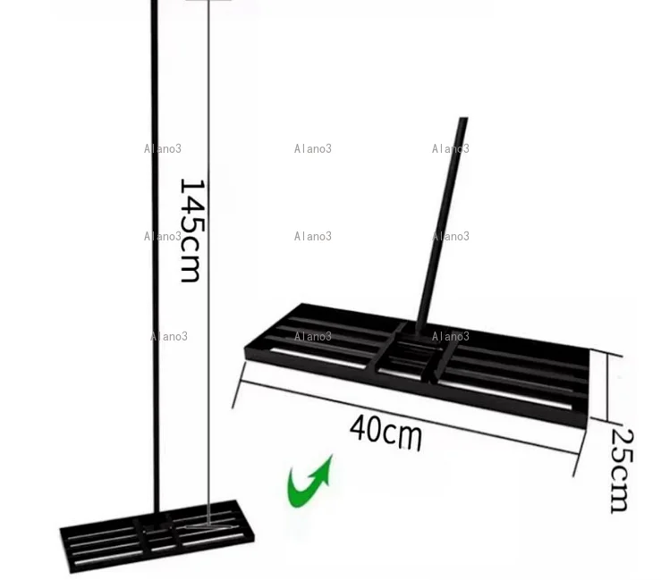 Lawn Leveling Rake, Leveling Machine, Soil Fertilizer Tool, Garden Farm Vegetable Plot Push-Pull Leveler, Sand Rake, Grass Rake