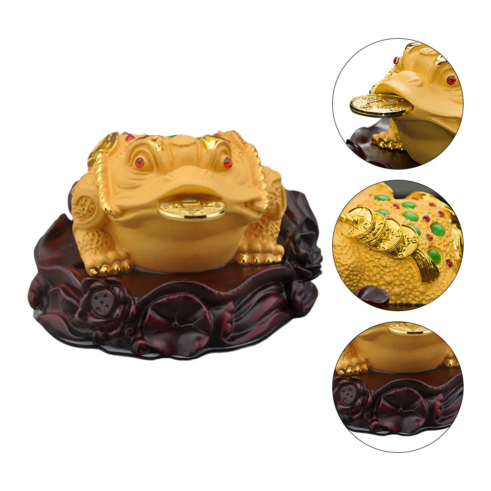 

Decorative Resin Gold Toad Desktop Ornament Home Adornment Prosperity Wealth Craft Decoration Decorative Resin Toad