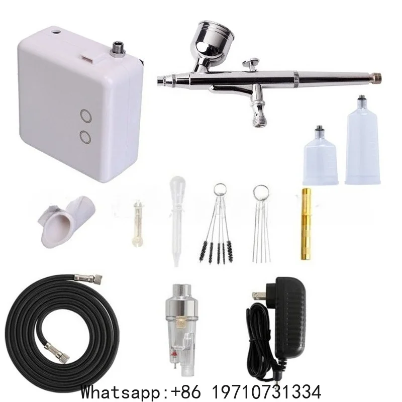 Oxygen Injection Gun High Pressure Atomizing Spray Pen Induction Air Pump Set Model Tattoo Coloring