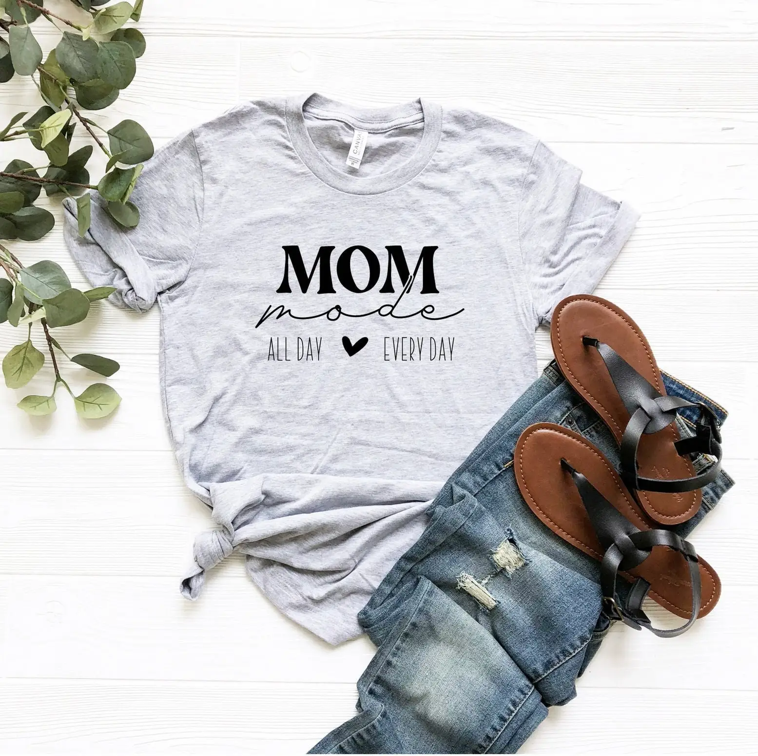 Mom Mode All Day Every T Shirt Mother'S Gift For Funny Mommy Cool Mama