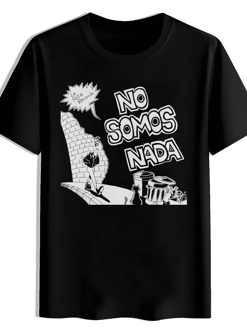 T-shirt graphique vintage pour homme, groupe de rock, No Somos Nada, personnage de dessin animé musical espagnol, tissu extensible, t-shirt à séchage rapide