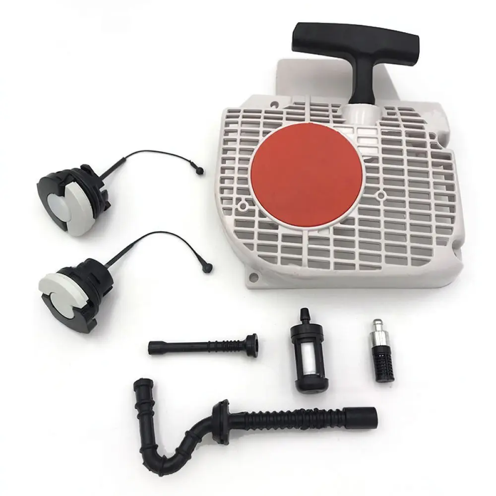For STIHL MS210 MS230 MS250 Chainsaw Parts Recoil Starter Assembly Fuel Tank Cap Oil Line Fuel Pipe Replacement Tool