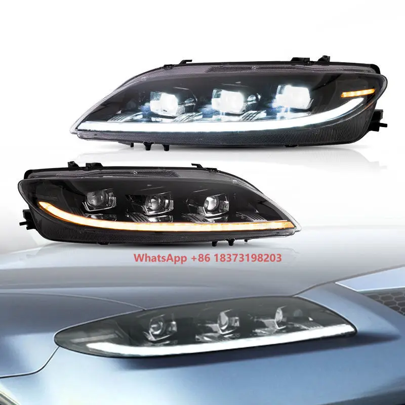 Manufacturer Wholesales Full LED Headlights Animation DRL Car Sequential Head Light Front Lamp 2003-2015 for Mazda 6