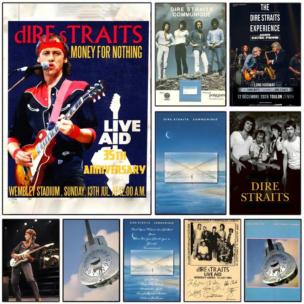 Classic Rock Band D-Dire Straits Poster Modern Home Decoration Interior Design & Contemporary Wall Art Collection
