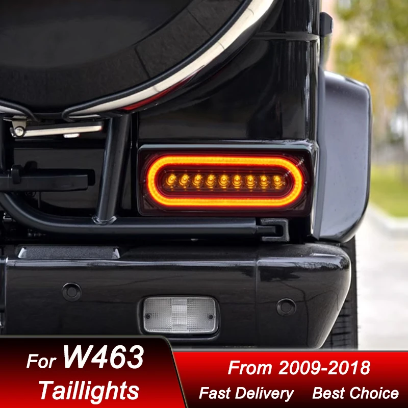 E-MARK Car Tail Lights For Mercedes-Benz G Class W463 G63 G500 G55 G350 02-18 LED Dynamic Turn Signal Light Tail Lamp Assembly