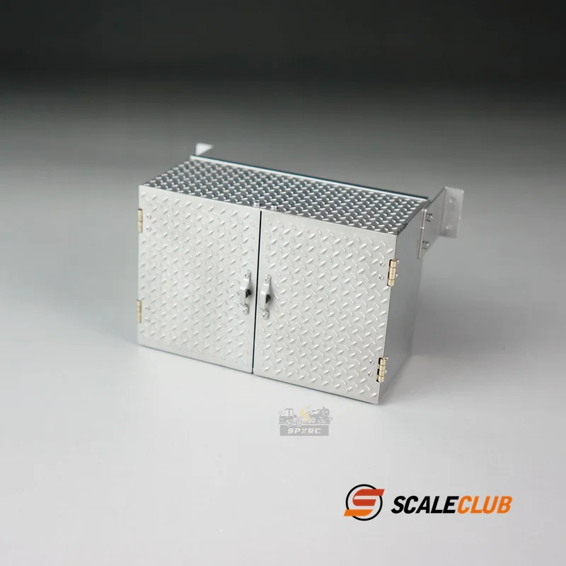 Scaleclub Modell 1/14 Traktorkopf Schlammton Auto mit Metallgürtel Anti-Rutsch-Muster 90 mm Werkzeugkasten für Tamiya Lesu Rc Truck