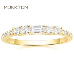 Monkton Minimalist Silver Color Rings for Women Cubic Zircon Ring Bridal Wedding Engagement Jewelry High Quality Female Ring