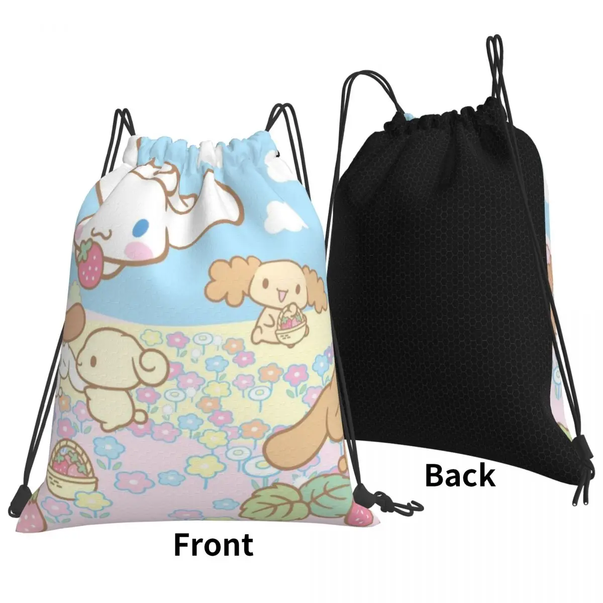 Drawstring bag Storage Portable Handbags Cinnamoroll Grocery Shopping Shoulder bags foldable Travel Bag