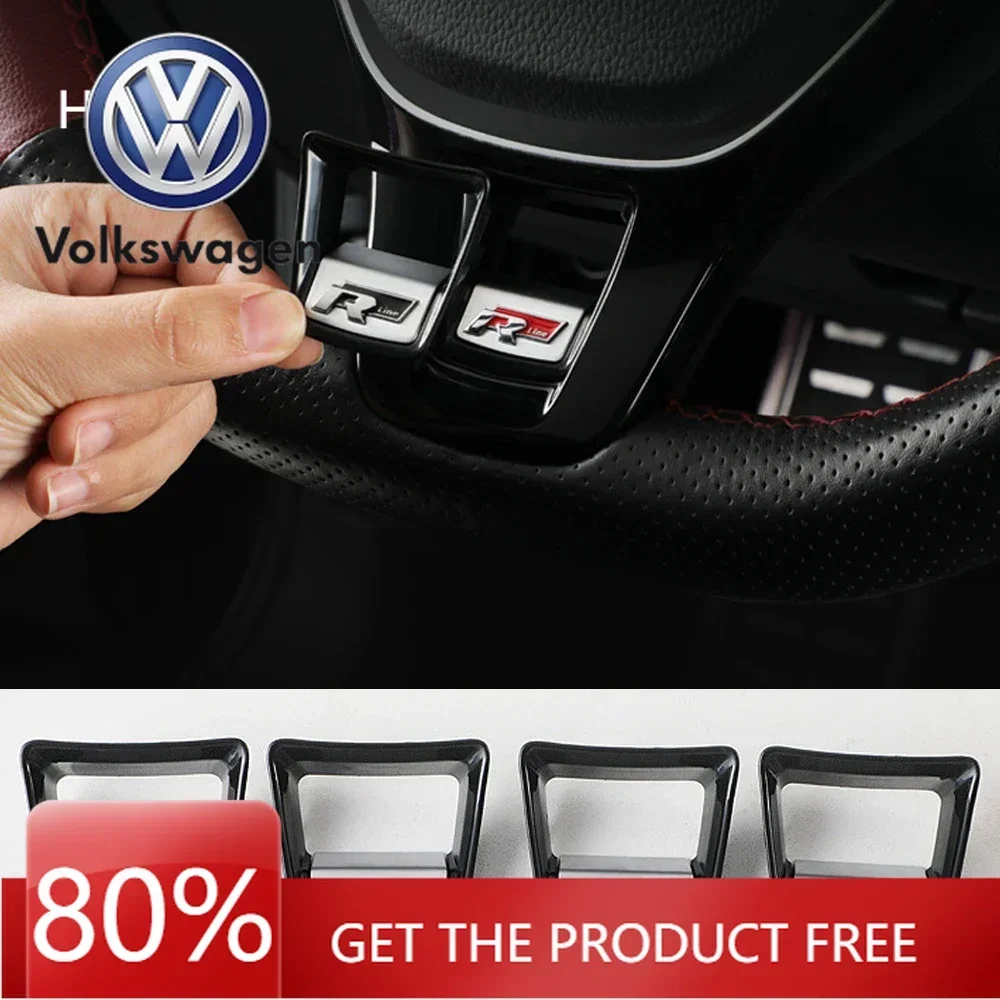 

For VOLKSWAGEN Car Steering Wheel Logo Emblem Sticker Decals for Volkswagen VW Jetta Touran POLO Golf MK4 MK5 MK7 Tiguan Passat