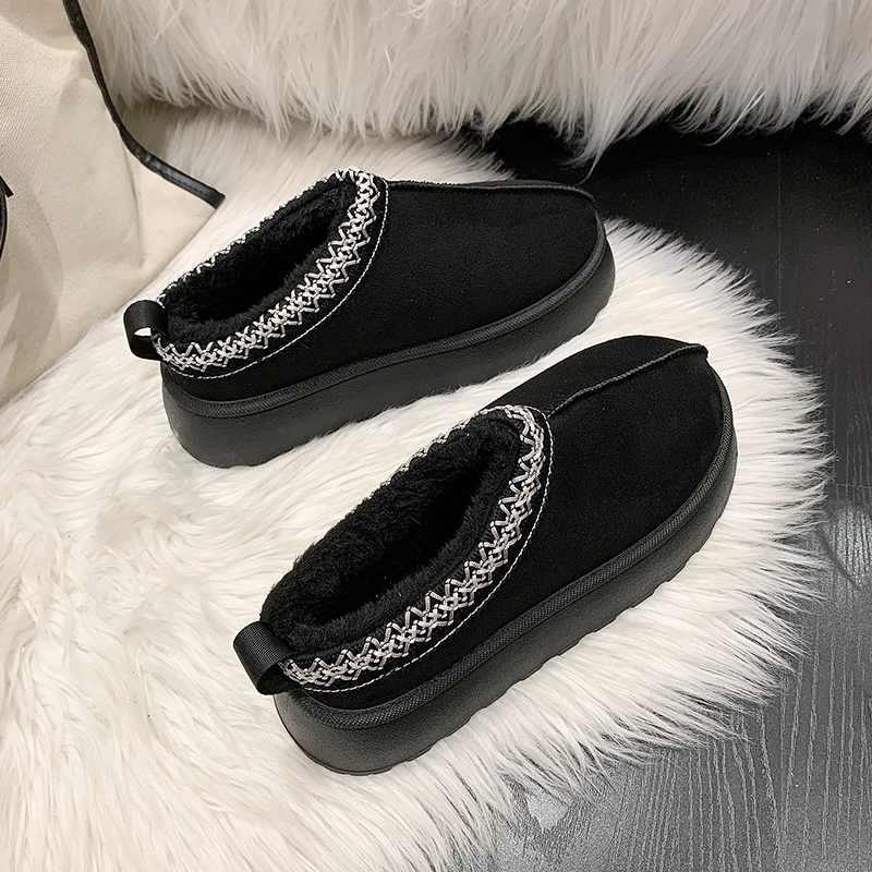 Winter runde Zehen dicke Sohlen warm bequem/Samt Damenschuhe neue lässige rutsch feste verschleiß feste modische kurze Stiefel – Detail 8