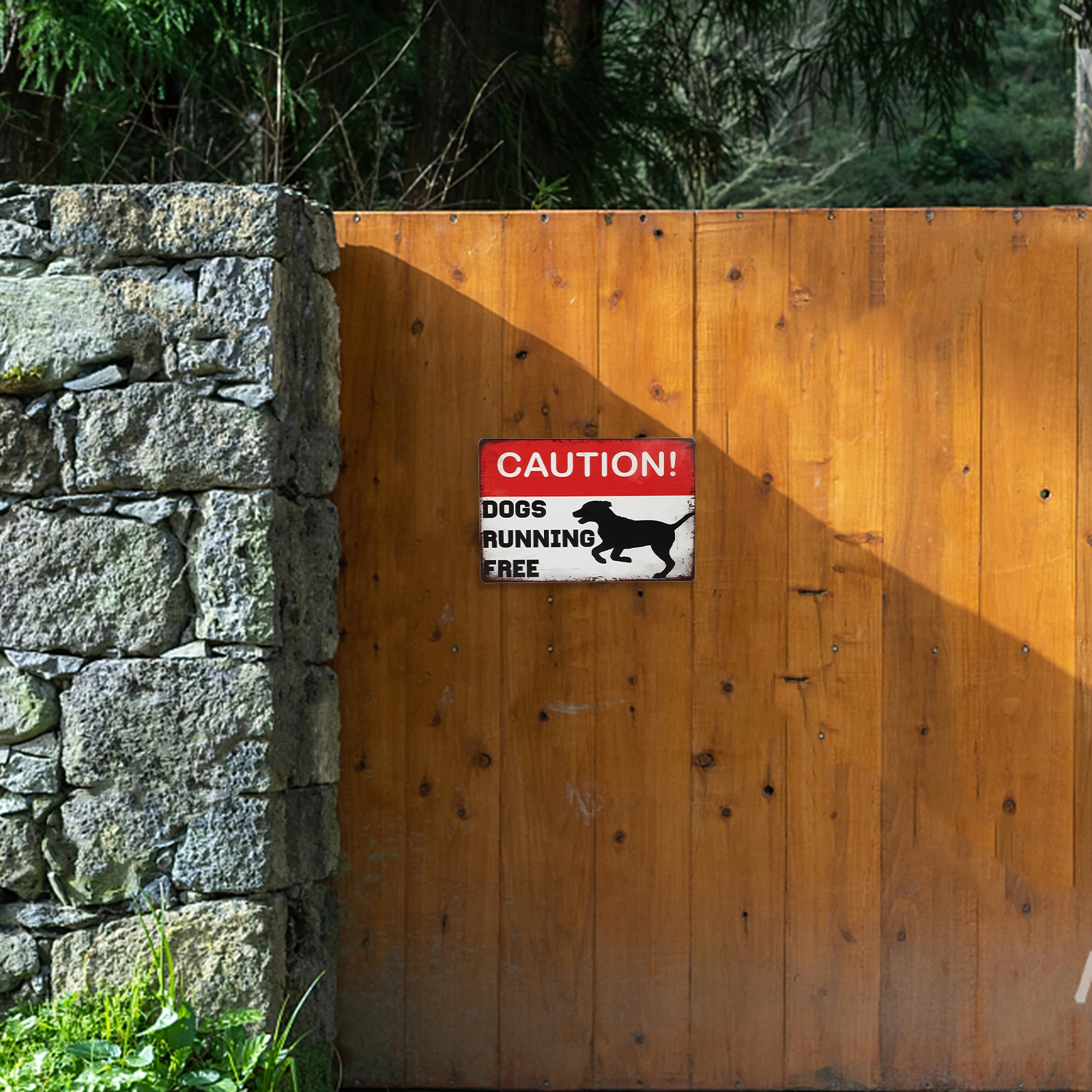 

1pc Retro Metal Sign Vintage Dog Warning for Garden Yard Decor Outdoor Signs Long Lasting Metal Plates Home Accessories