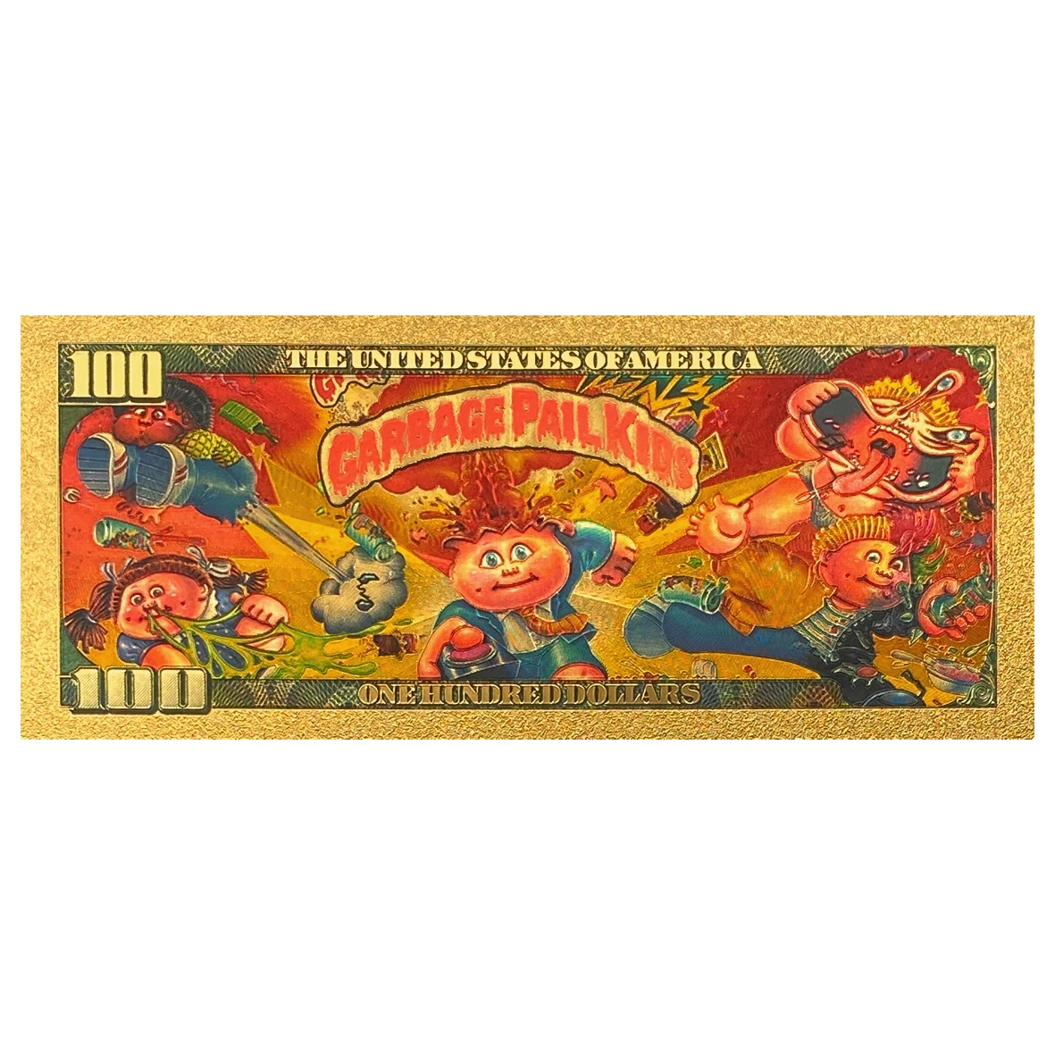 Personaggi dei cartoni animati americani Secchio della spazzatura Bambini Banconote d'oro Divertente gioco di carte di scherzo per bambini Collezione di regali di Natale di compleanno