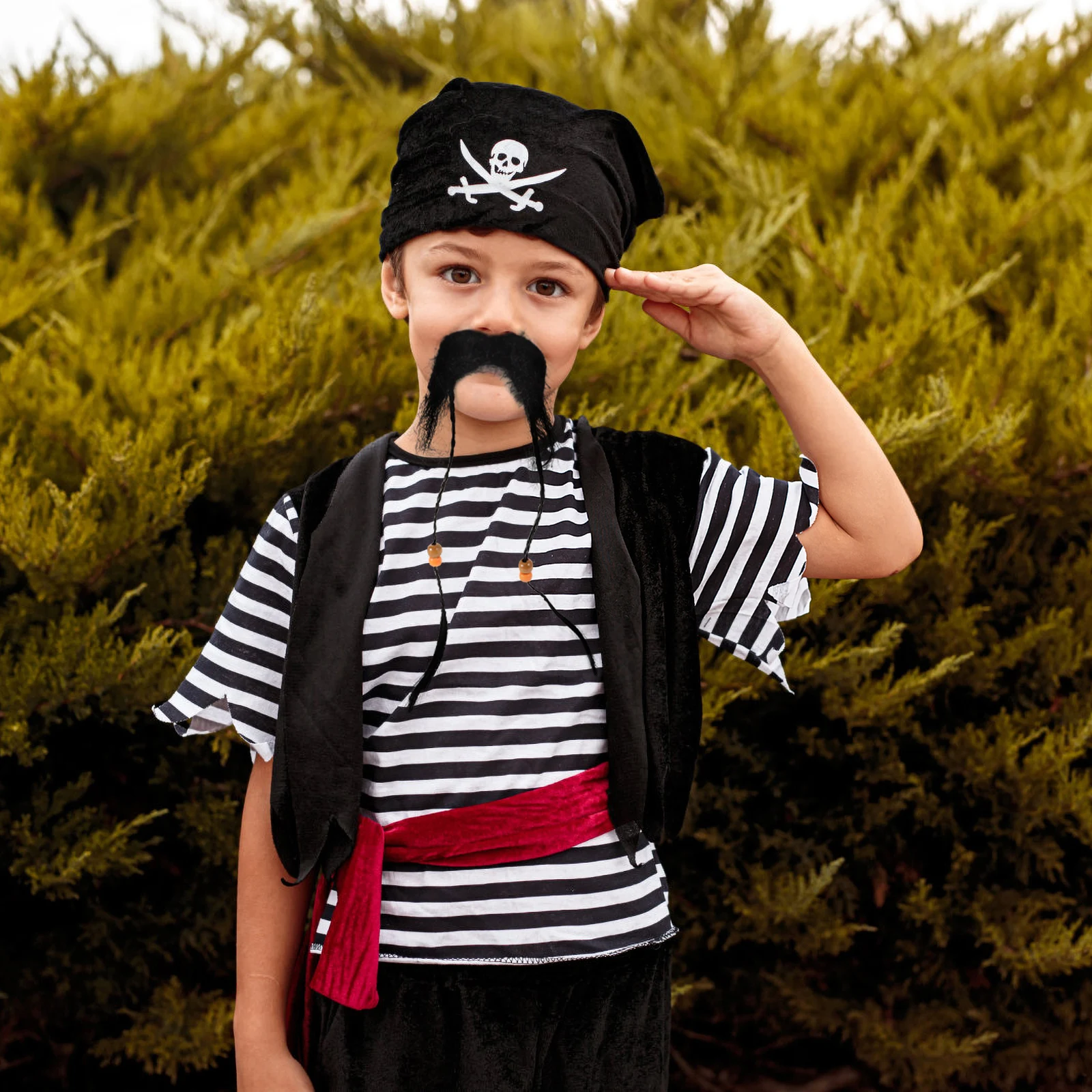 

Black Pirate For Men Realistic Halloween Costume Accessories Party Decorations Funny Props Durable Comfortable Fit Performing