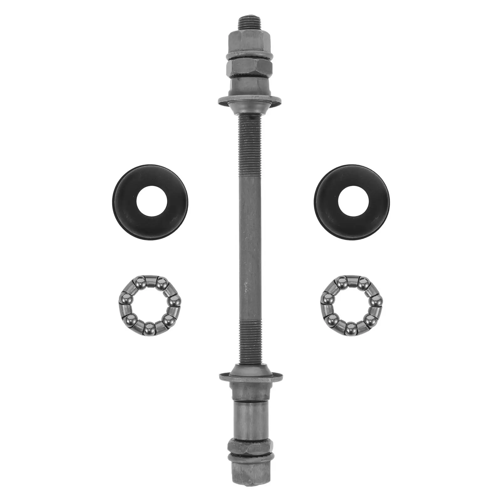 

Bicycle Rear Axle 180mm Grey Smooth Bearings Compatible Mountain Bike Hubs Titanium Alloy Shaft Durability Performance