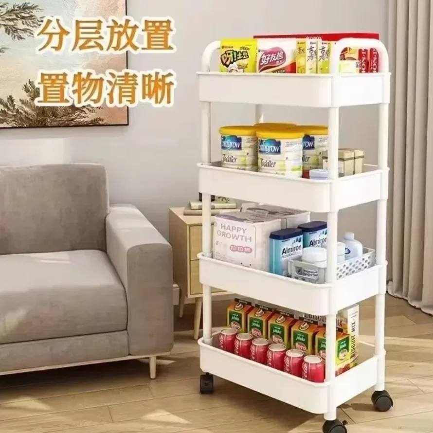 Carrito de Almacenamiento Multicapa Pequeño HOHOStorage T1 con Ruedas para el Hogar, Cocina, Dormitorio - Estante Organizador con Ruedas