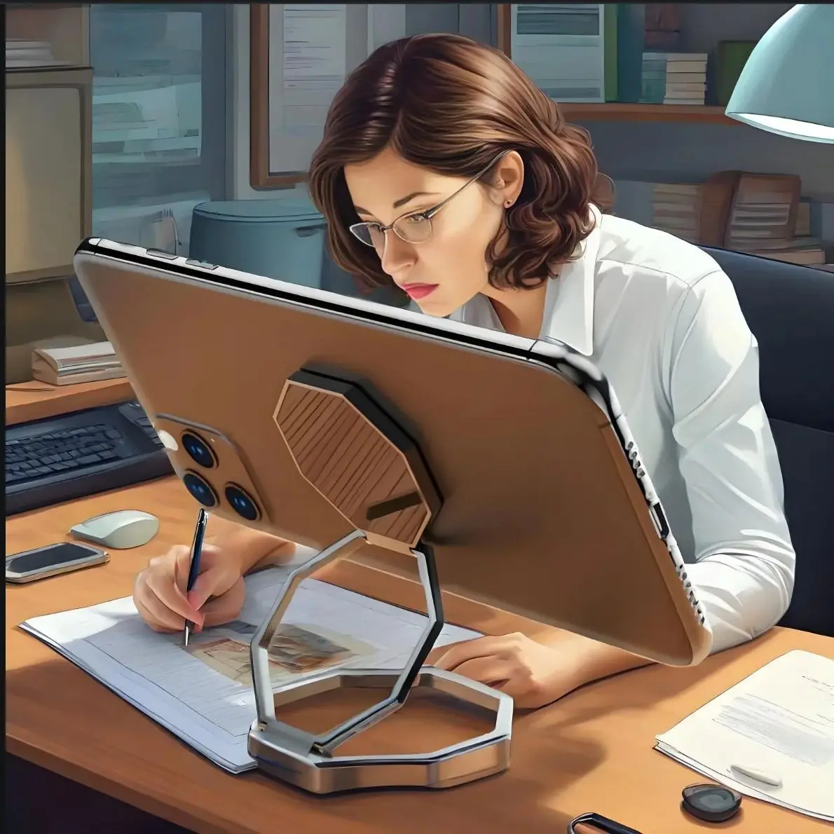 Supporto per anello per telefono cellulare girevole a 360 gradi Supporto da tavolo per telefono pieghevole multifunzionale Supporto da tavolo per telefono appiccicoso portatile