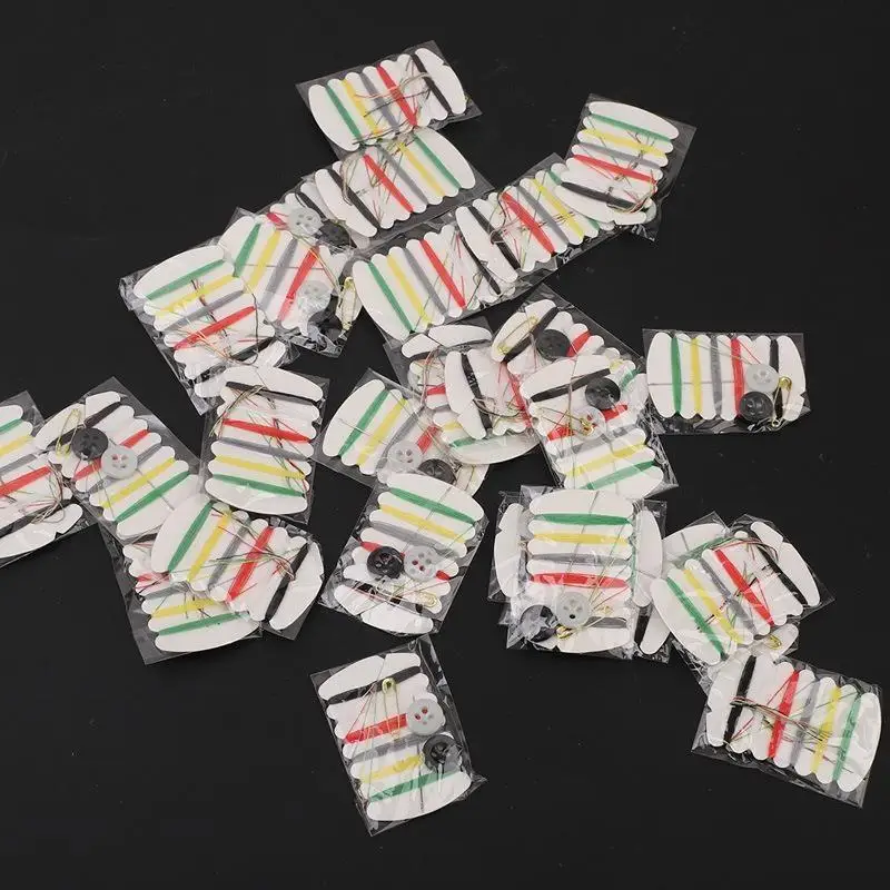 Small Hotel Home Sewing Box Set Sewing Kit Costurero Box Mini Sewing Kit Needle Thread Set For Daily Use