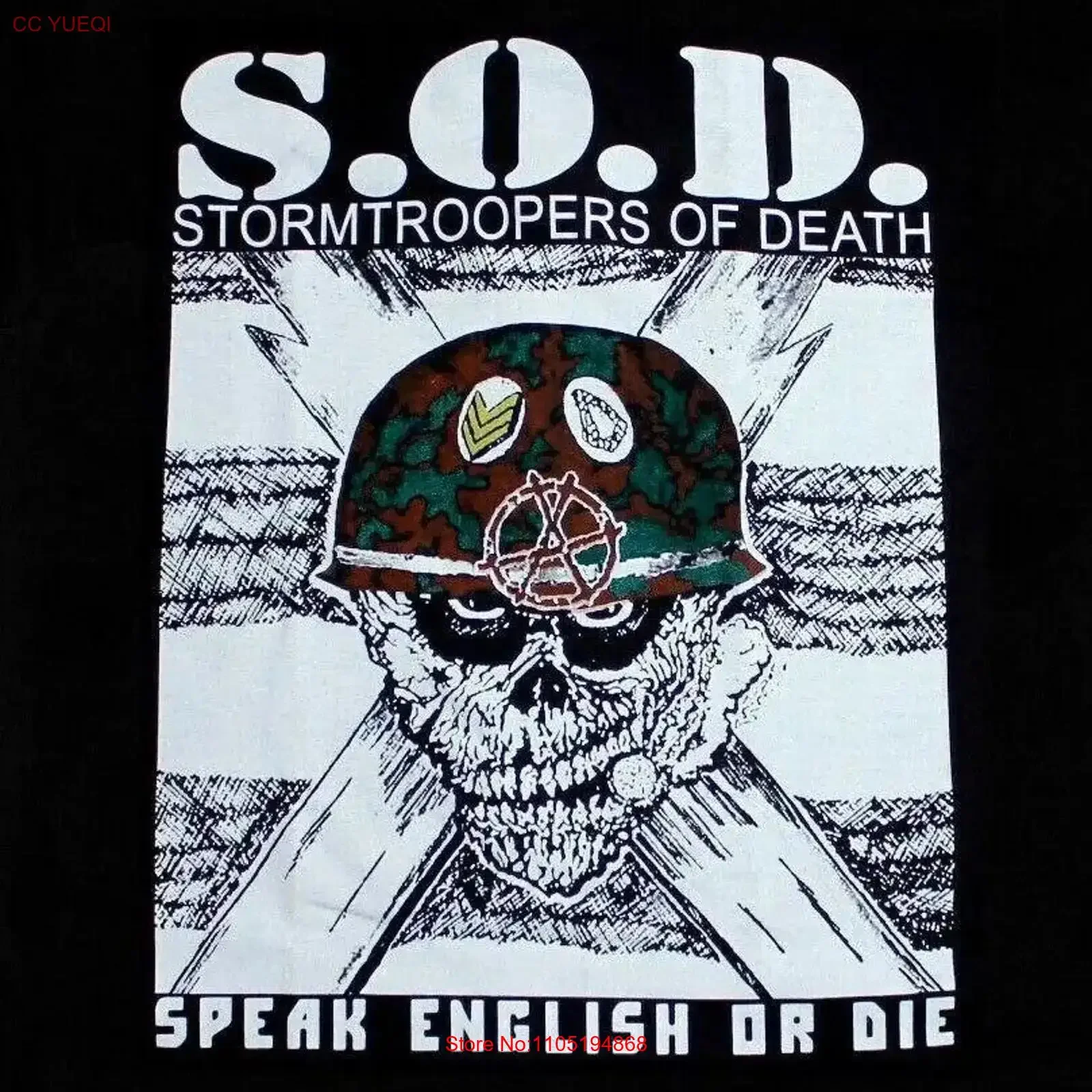Stormtroopers of Death Band Men T shirt Black All Sizes S 5XL XX244 vintage Washed fashion Unisex Stylish Slightly streetwear