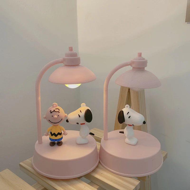 

Snoopy Charlie Brown Cartoon Cute Night Light Music Box Creative Cartoon Kawaii Girly Heart Ambient Light Desktop Ornament Gift