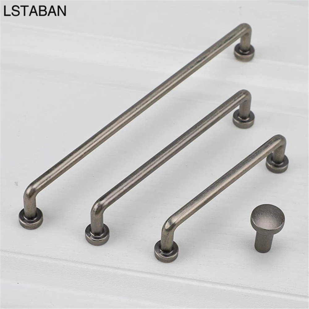 Light Luxury Bronze Kitchen Cabinet Handle Solid European Simple Drawer Door Handle Shoe Cabinet Retro Zinc Alloy Furniture Knob
