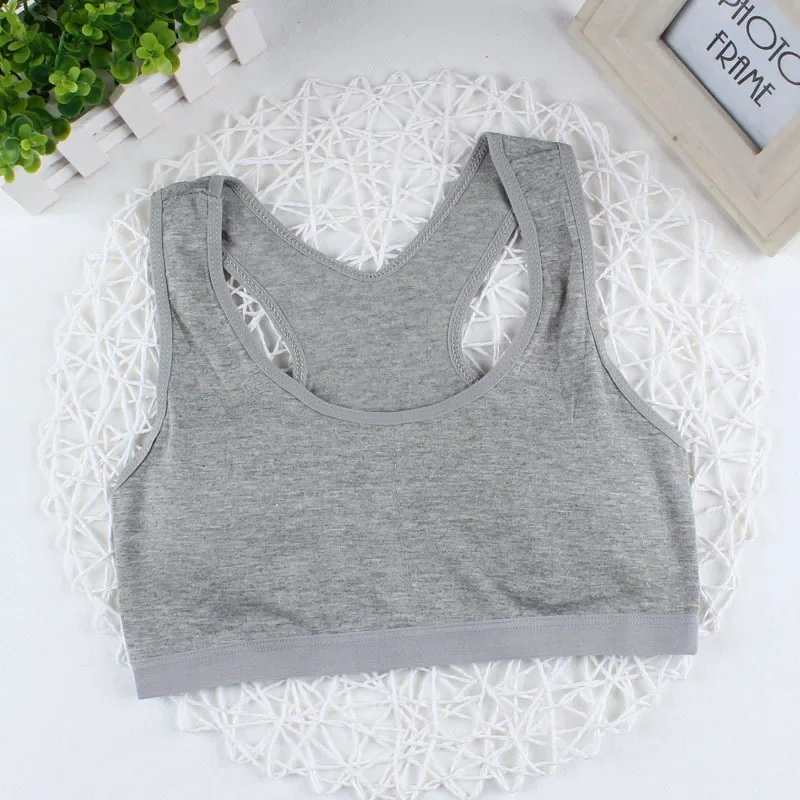 Teen Training Bra Girl Vest Cotton Spandex Sport Tops Adolescente Kids Underwear 9-14Year Wireless Girls Bandeau Top