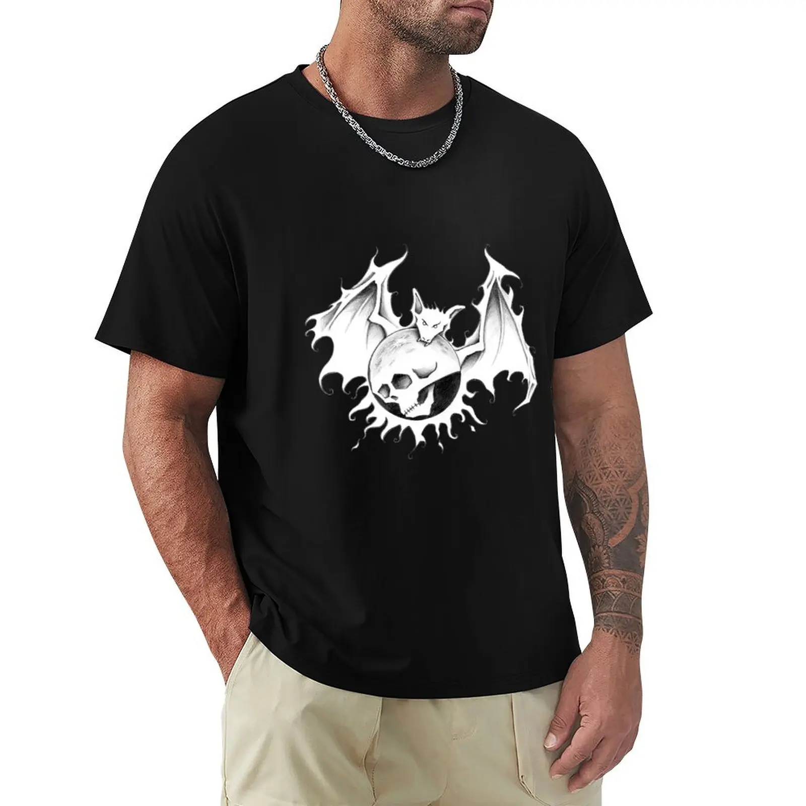 Sun Moon Skull Bat T-Shirt t shirt personalised T-Shirt