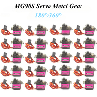 2/4/10/20/50Pcs MG90S Servo All Metal Gear 9g 180 360 SG90 Upgraded Version For Helicopter Plane Boat Car MG90 Trex 450 RC Robot