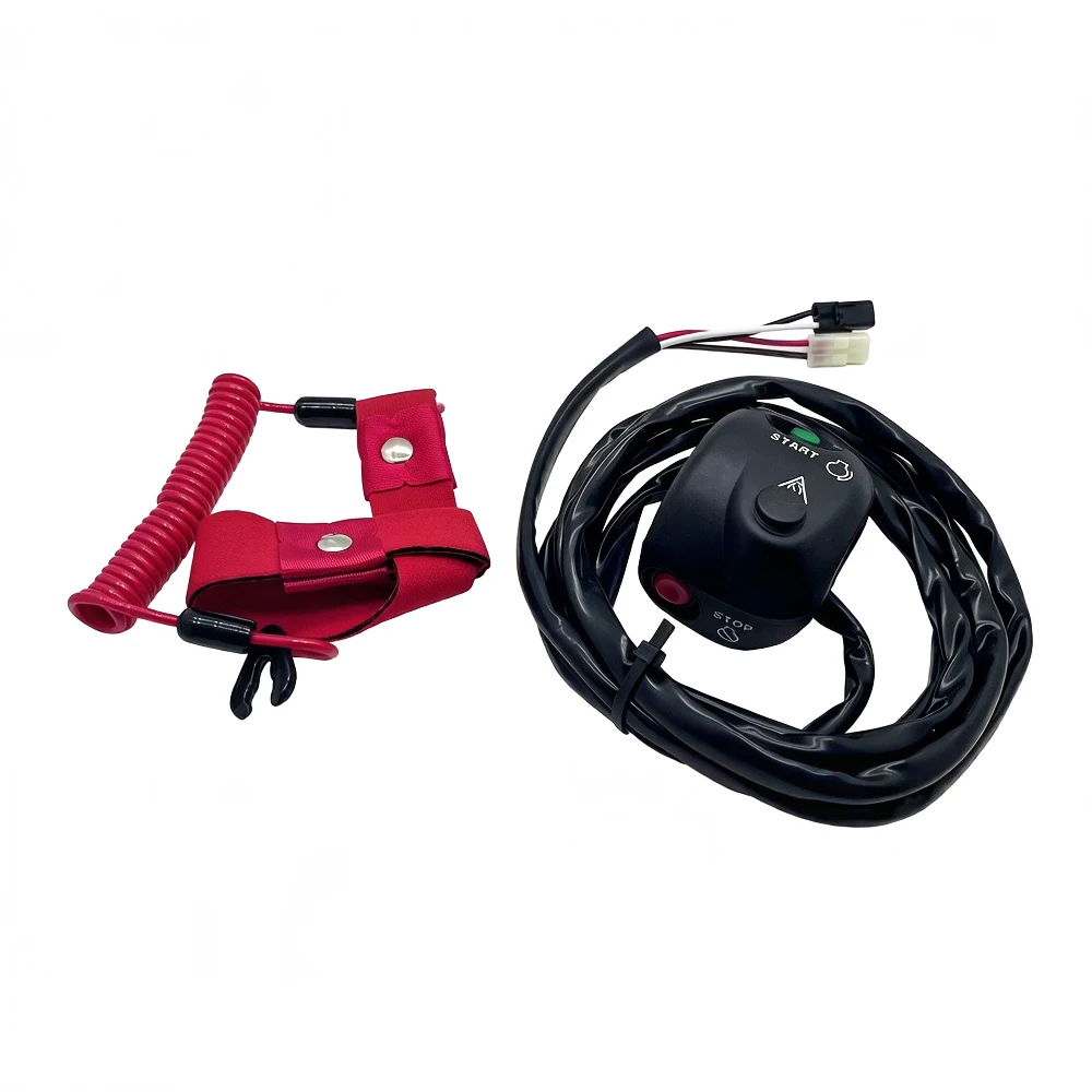 Replaces Fit For New Yamaha GA7-68310-01-00 WaveRunner Handlebar Start Stop Switch Box & Lanyard GA7-68310-01-00 EW2-68310-04-00