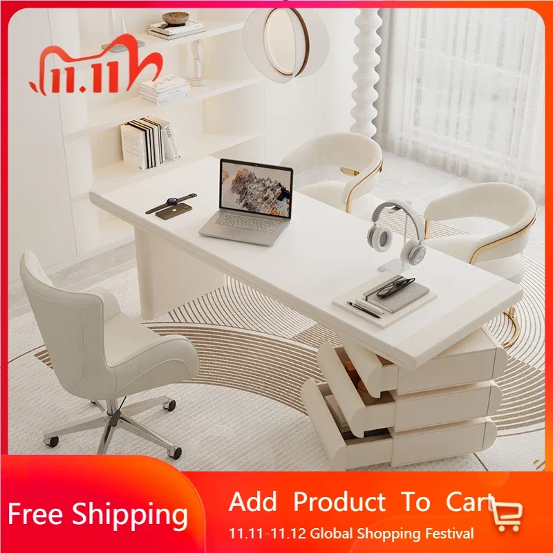

Reception Home Modern Office Desks Luxury Wood Asthetic Writing Gaming Computer Desks Gadgets Mesas De Ordenador Hotel Furniture