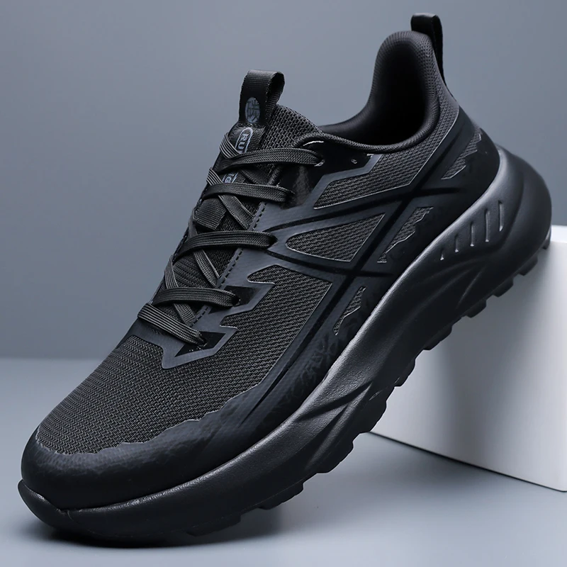 Brand Running Shoes Men Mesh Breathable Travel Shoes Non-slip Outdoor Off-Road Sport Shoes Lace Up Athletic Joggioing Sneakers