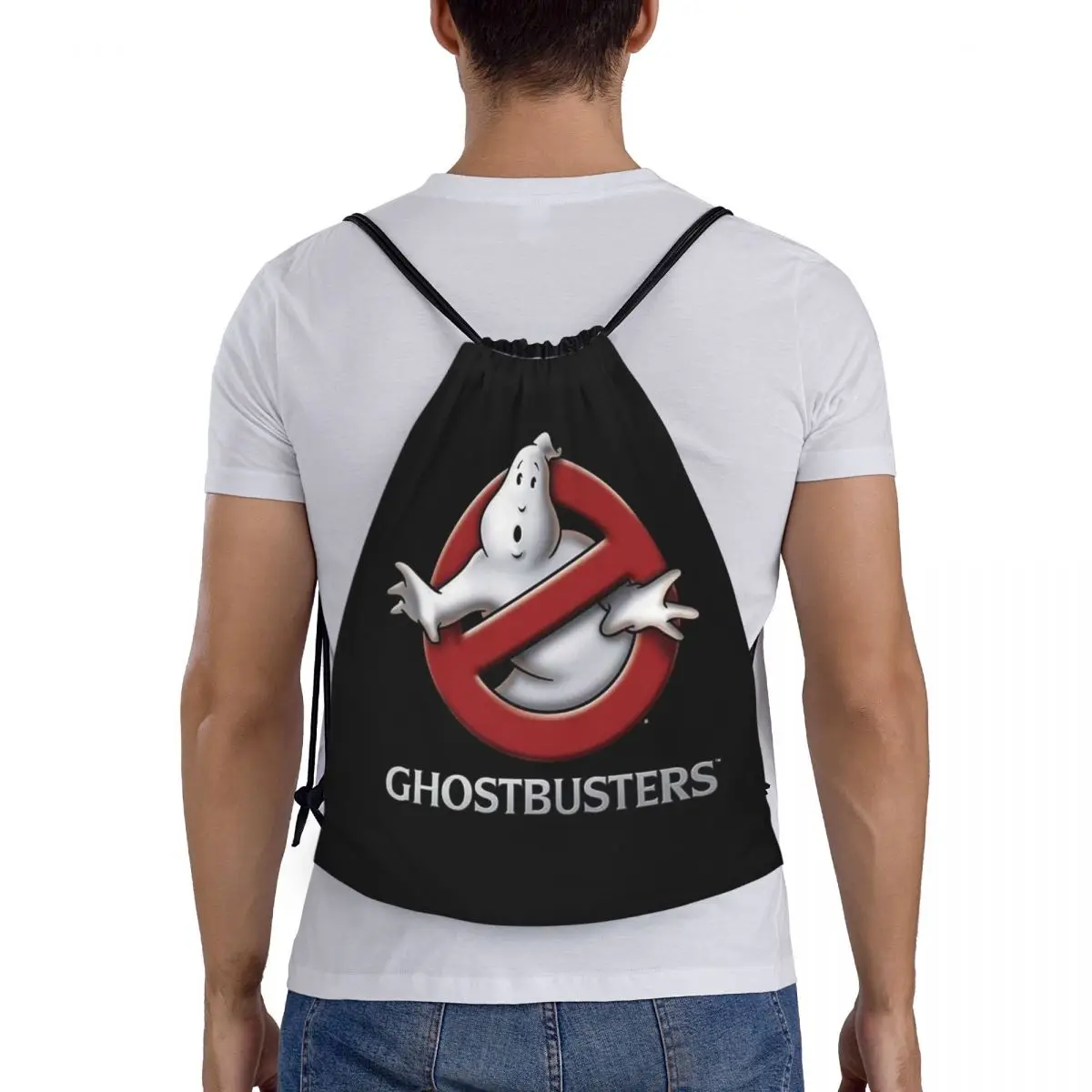 

Рюкзаки с логотипом The GhostBusters, повседневные портативные рюкзаки на шнурке, карманная сумка для мелочей, сумки для книг для путешествий, школы