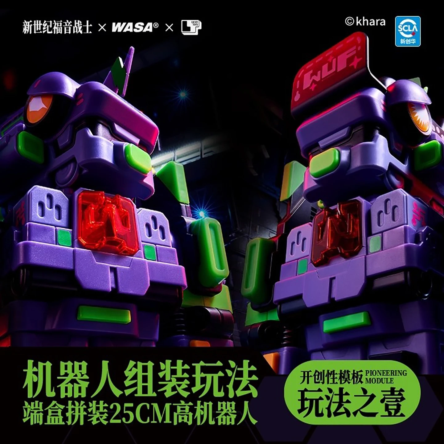 WASA Eva Evangelion 01 Blind Box Mecha Actionfiguren Mystery Box Niedliche Anime-Überraschungstasche Sammlung Modell Charakter Geschenke Spielzeug