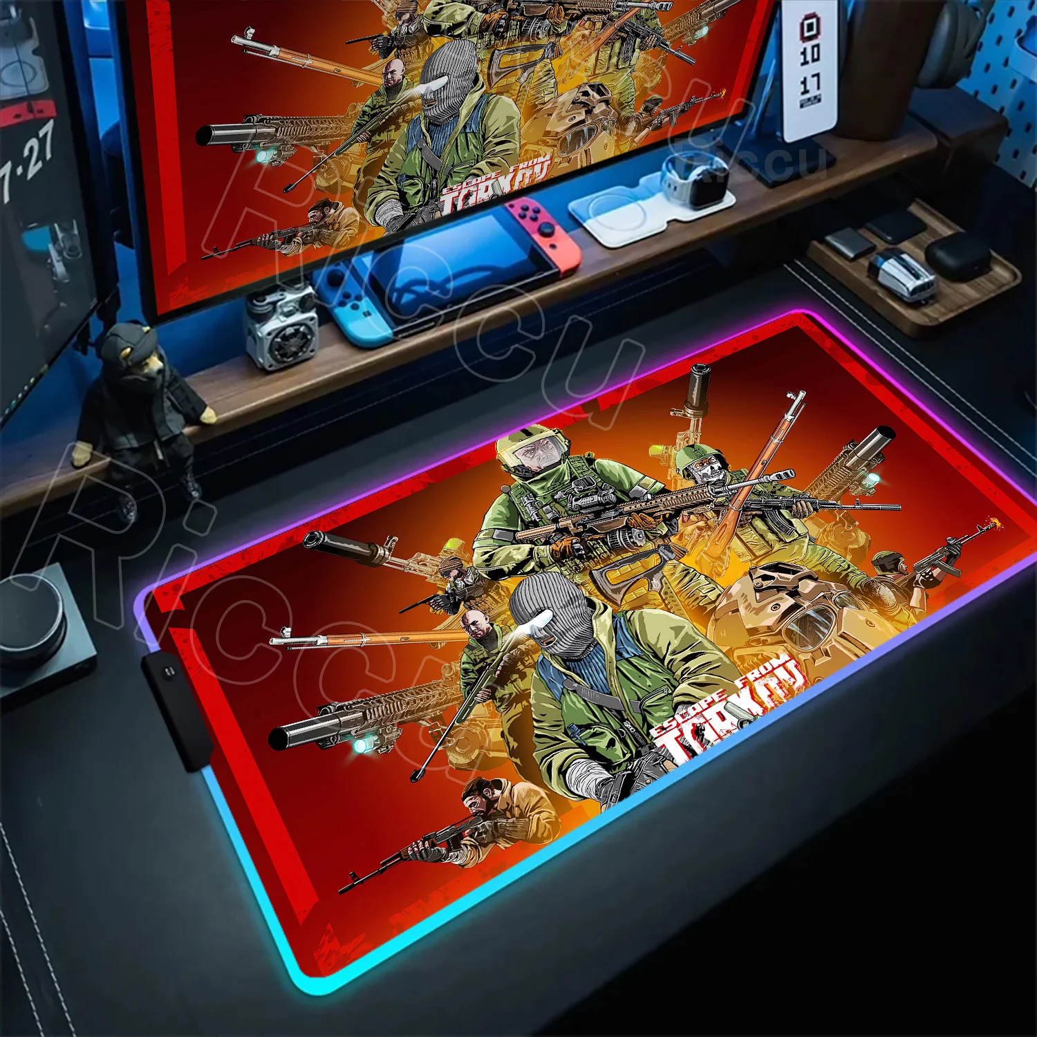 

Hot Sale Escape From Tarkov Mousepad Gamer Deskmat RGB Mouse Pad 900x400 Desktop Accessories Xxl Gaming Anime Extended Desk Mats