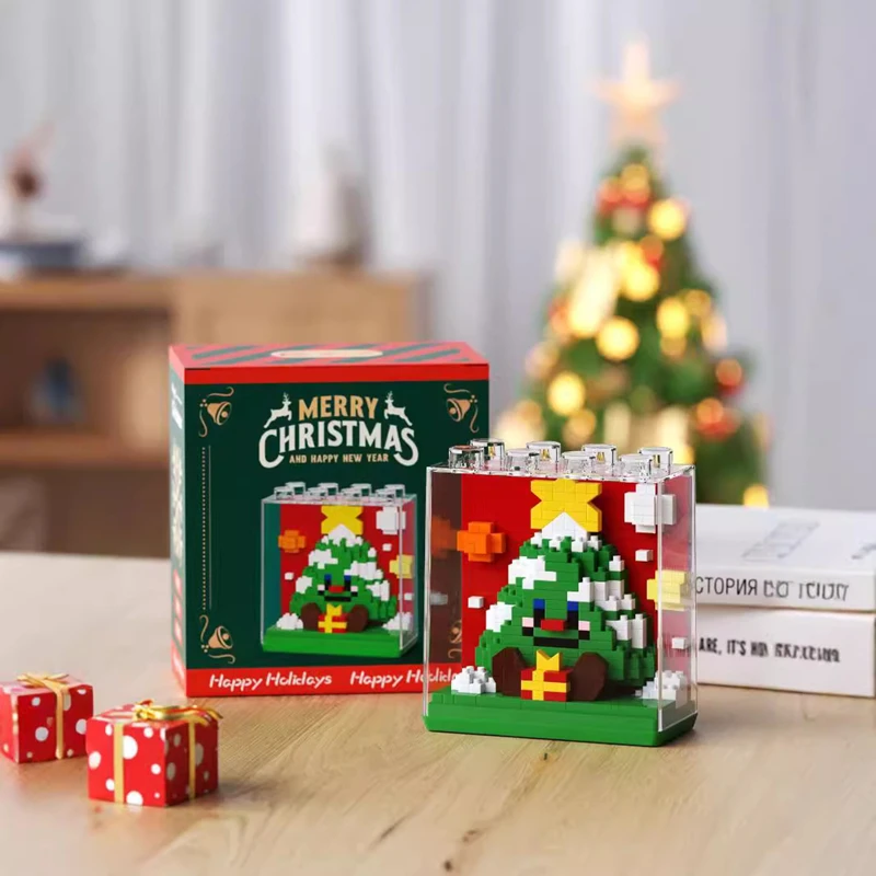 Latest Christmas Building Blocks, Small Assembled Educational Toys, Leisure Ornaments, Snowman Christmas Tree, Christmas Gifts.