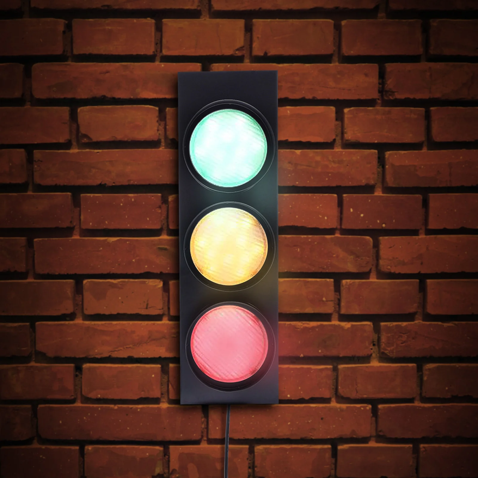 Wall Lamp Traffic Light Wall Decoration Office Fun Room w/Remote Control Decor