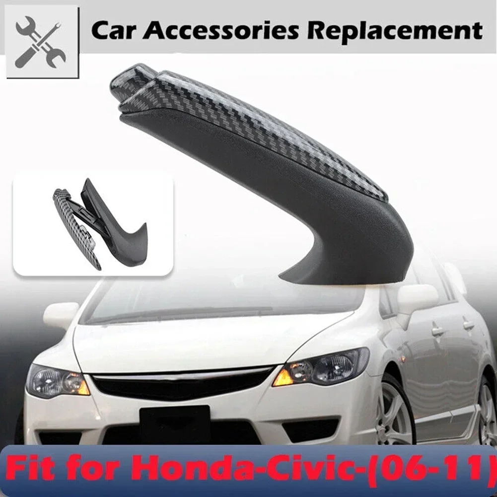 Carbon Fiber Front Hand Brake Trim Cover For Honda Civic 2006-2007-2008-2010-2011 Interior Accessories Brake Lever Ball Handle